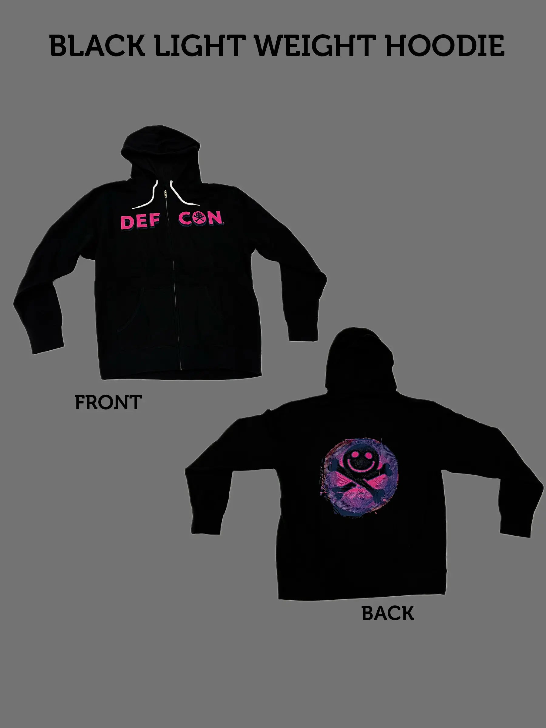 BLACK LIGHT WEIGHT HOODIE (DC33) – DEF CON Merchandise